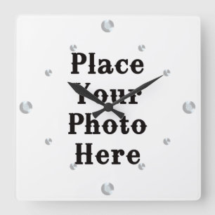 Horloge Carrée Your Photo Here Wall Clock