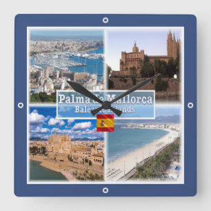 Horloge Carrée zES107 MALLORCA PALMA, Baléares,