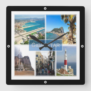Horloge Carrée zGI004 GIBRALTAR, Europe,