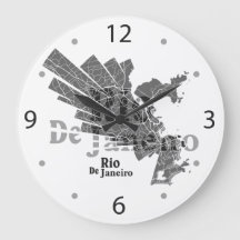 Horloge Carte de Rio de Janeiro