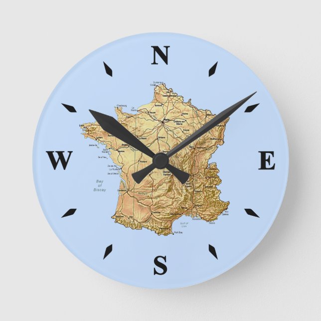 Horloge Carte France (Recto)