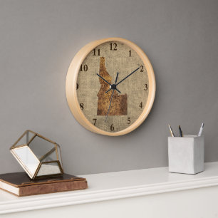 Horloge Carte Idaho Spud