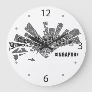 Horloge Carte Singapour