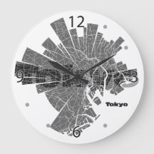 Horloge Carte Tokyo