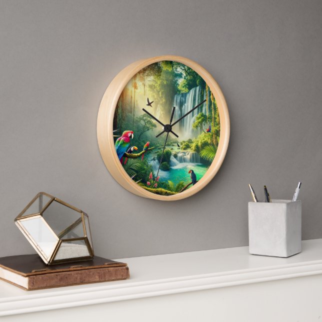 Horloge Cascade tropicale (Bureau)