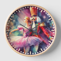 Casse-noisette Ballet Aquarelle Noël Ballerina