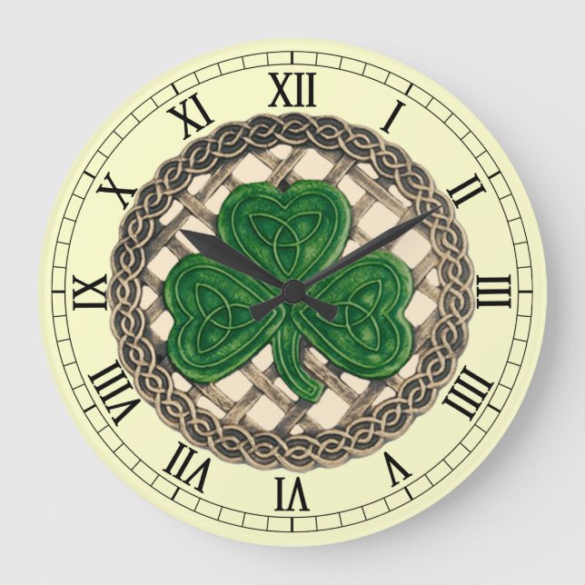 Horloge &Celtic de chiffre romain de noeuds de (Recto)
