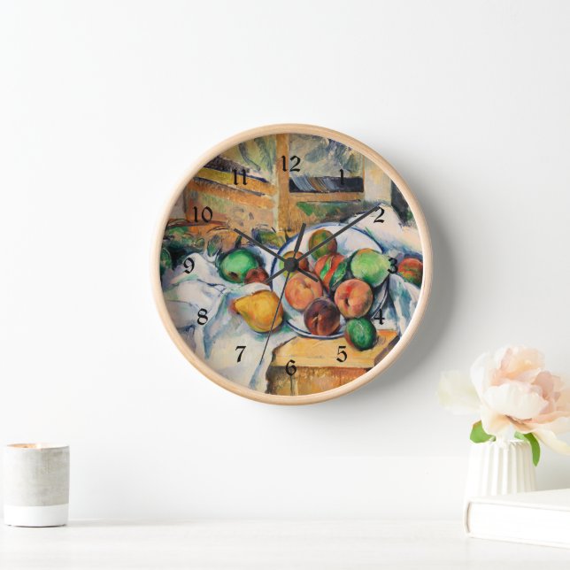 Horloge Cezanne - Un coin table, célèbre peinture, (Maison)