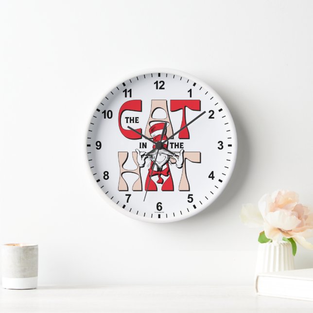 Horloge Chat dans le Casquette | Le Chat Silly Dans Le Cas (Maison)