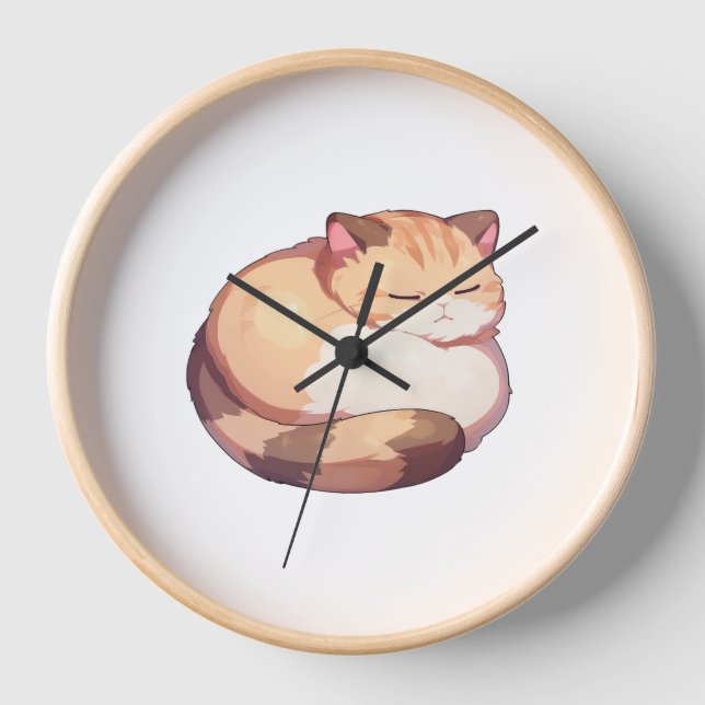 Horloge Chat Munchkin mignon couchage classique T-shirt (Recto)