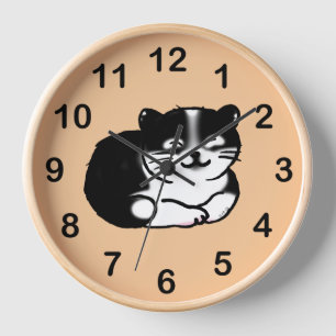 Horloge chat tuxedo