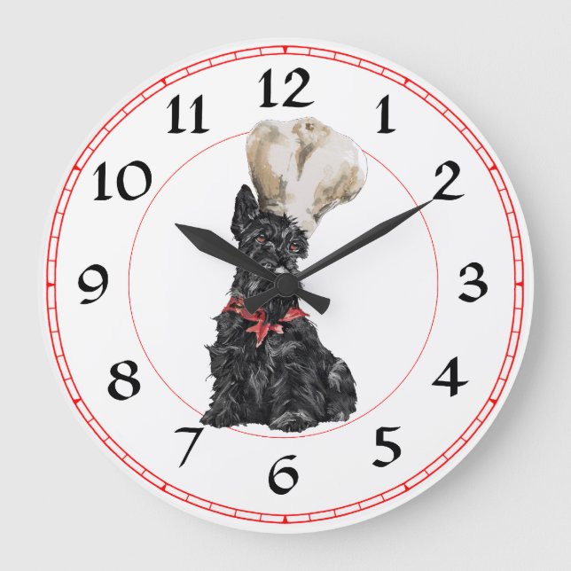 Horloge Chef Terrier Écossais (Recto)