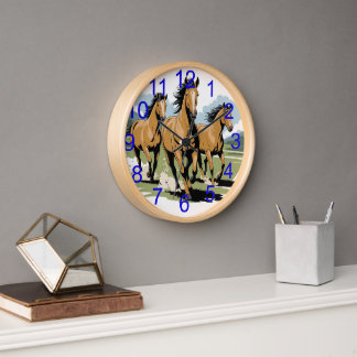 Horloge cheval de course