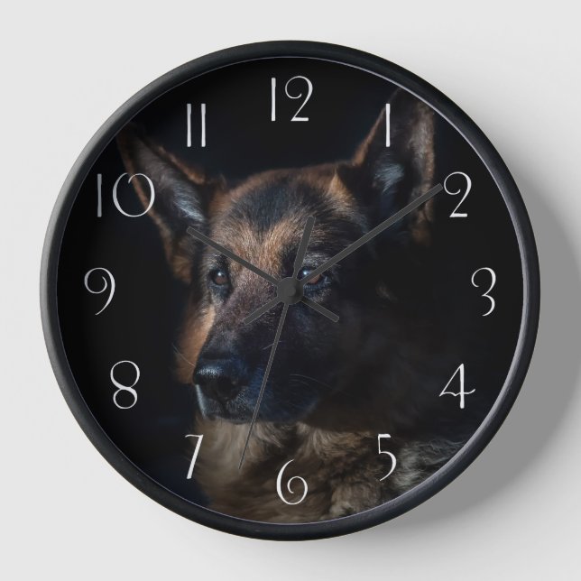 Horloge Chien berger allemand (Recto)