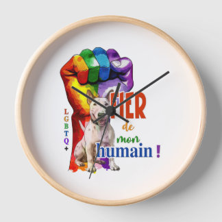 Horloge Chien de Bullterrier miniature