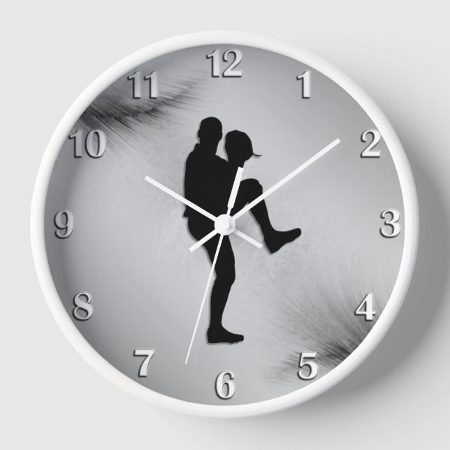 Horloge Chiffres blancs du lanceur de baseball (Recto)