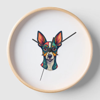 Horloge Chihuahua  Abstract Painting  Colour  Cute Dog (7)