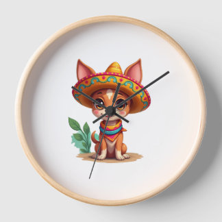 Horloge Chihuahua  Mexico  Cinco de Mayo  Funny Dog   (3)