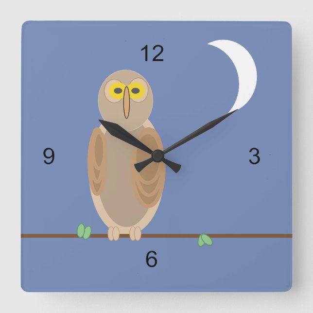 Horloge - Chouette et lune (Recto)