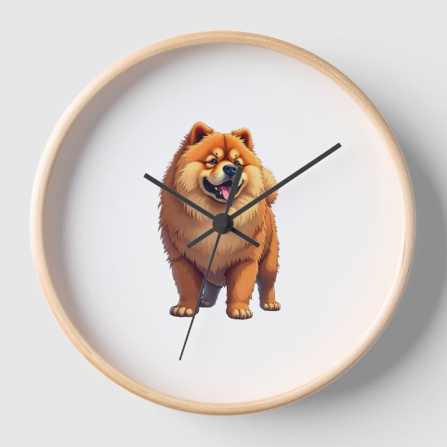 Horloge Chow Chow Chien Chien chinois race pour un Chow Ch (Recto)