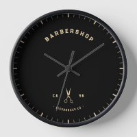 Ciseaux d'or Barbershop moderne minimaliste élégan