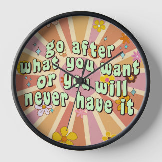 Horloge Citez une citation inspirante pour aller après ce