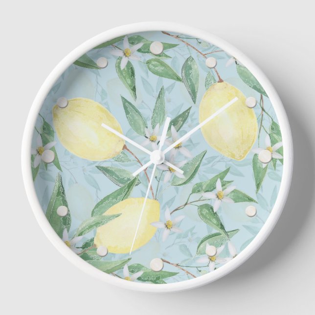 Horloge Citrus jaune citron frais (Recto)