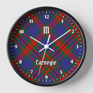 Horloge Clan Carnegie Tartan