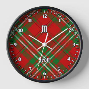Horloge Clan Scott Red Tartan Large Clock