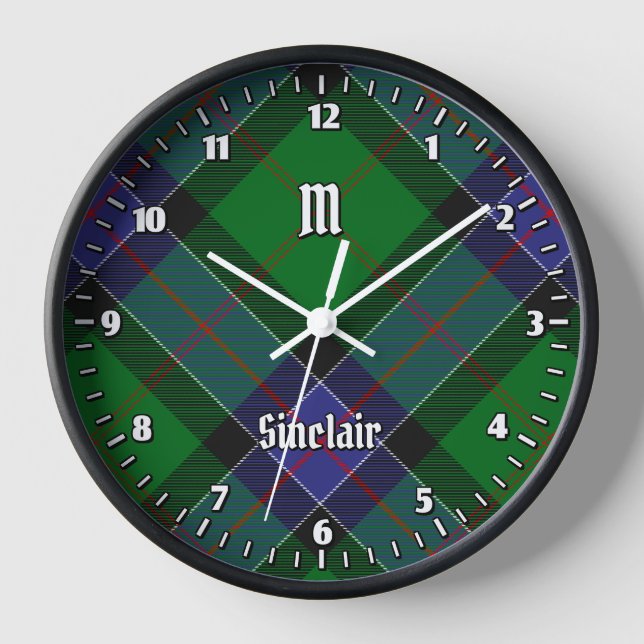 Horloge Clan Sinclair Chasse Tartan (Recto)