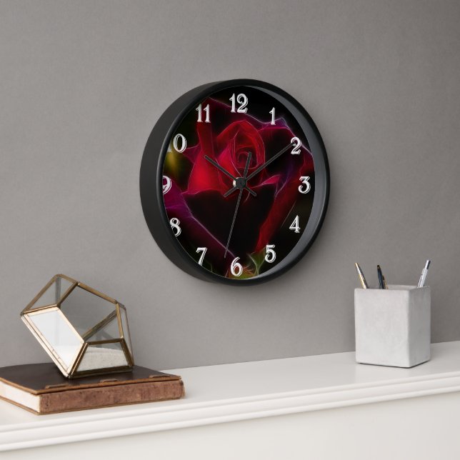 Horloge Clock Red Rose (Bureau)