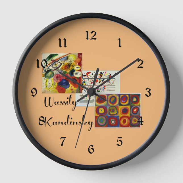 Horloge collage Kandinsky, (Recto)