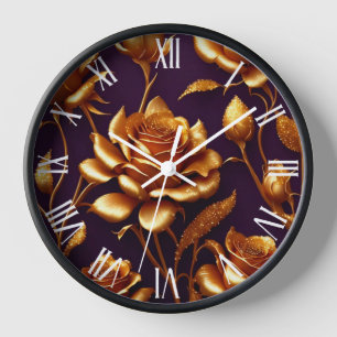 Horloge Collection moderne de luxe Big Gold Rose