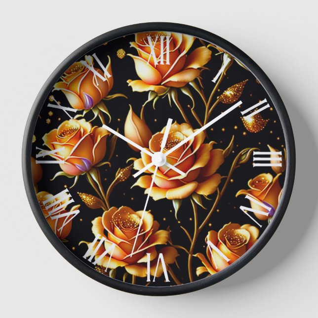Horloge Collection Rose tendance de luxe Big Gold (Recto)