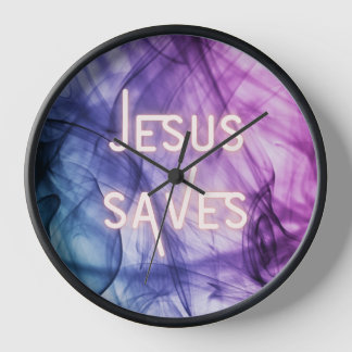 Horloge Coloré Jésus Saves