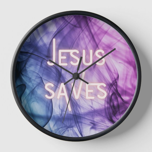 Horloge Coloré Jésus Saves (Recto)