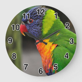Horloge colorée de perroquets