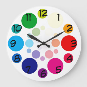 Horloge colorée, pour petits ou grands