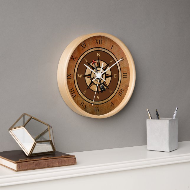 Horloge Compas nautique (Bureau)