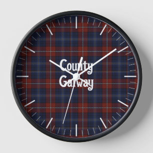 Horloge Comté d'Irlande Galway Tartan