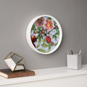 Horloge Conception botanique vintage
