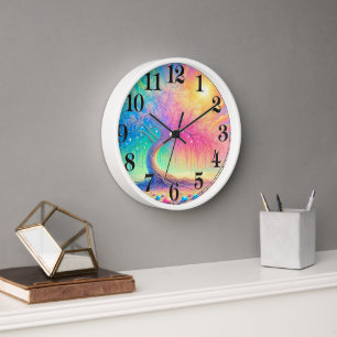 Horloge Conception d'arbre abstrait radieux