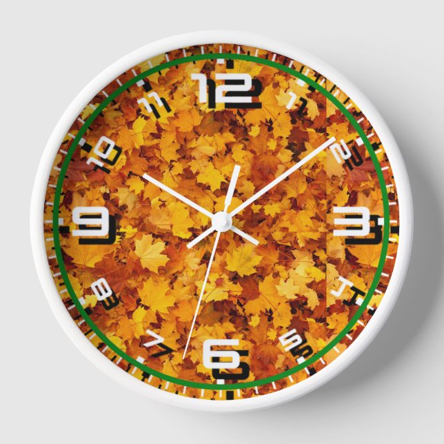 Horloge Conception de Motif Maple Leaf (Recto)