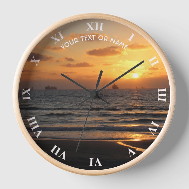 Horloge Conception Personnalisée Avec Votre Propre Photo E (Recto)