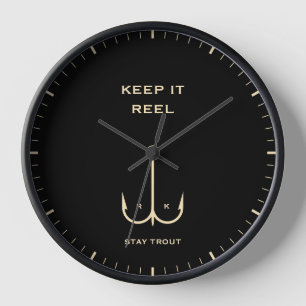 Horloge Cool Gardez-le Reel Pêche amusante Fête des pères