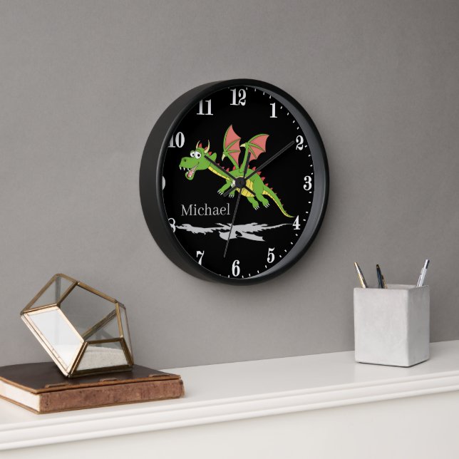 Horloge cool unisex dragon adname kids (Bureau)