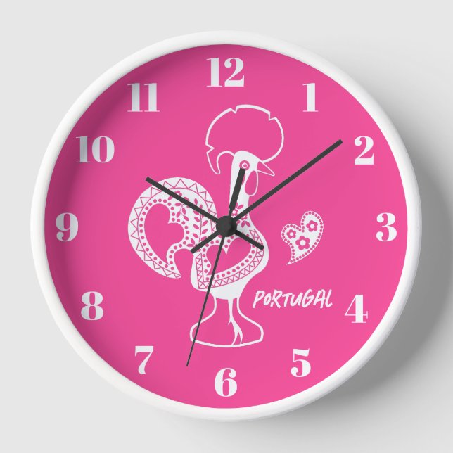 Horloge Coq de Barcelos, Portugal, silhouette (Recto)