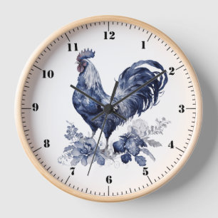 Horloge "Coq" Style Bleu de Willow