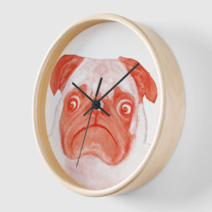 Horloge Corail mignon et Carlin rose