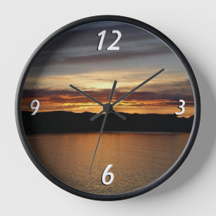 Horloge Coucher de soleil en Alaska II Photographie de l'A